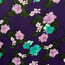 Purple colored Aloha Garden Polyester Glitter Fabric