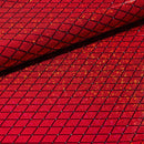 Argyle Shattered Glass Foiled Spandex Fabric | Blue Moon Fabrics