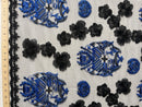 Third measurement of Black Hibiscus Flowers Tonga Seal Lace