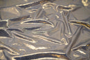 Claudette Creased Foiled Spandex Fabric | Blue Moon Fabrics