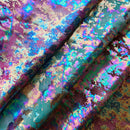 Dancing Music Foil Printed Spandex Fabric | Blue Moon Fabrics