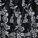 Eve Embroidered Mesh Fabric | Blue Moon Fabrics