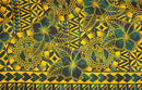 Hunter Green Hibiscus Sea Turtle Polyester Sarong