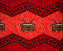 Traditional Tonga Tattoo Kava Bowl Center Cotton Fabric | Islands Fabric