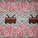 Monstera Double Border Cotton Fabric | Islands Fabric