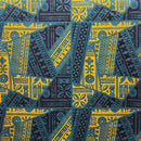 Traditional Tattoo Rectangle & Triangle Geometric Cotton Fabric| Islands Fabric