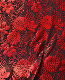 Midnight Monstera Tatau Polyester Foil Fabric | Islands Fabric
