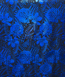Midnight Monstera Tatau Polyester Foil Fabric | Islands Fabric