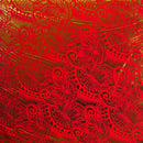Palm Leaves Traditional Tattoo Polyester Foil | Islands Fabric
