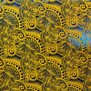 Palm Leaves Traditional Tattoo Polyester Foil | Islands Fabric