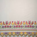 Floral Bird Embroidered Polyester Fabric | Islands Fabric