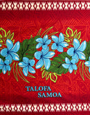 Talofa Samoa Floral Middle Border Peachskin Fabric | Islands Fabric