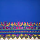 Floral Bird Embroidered Polyester Fabric | Islands Fabric