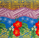 Tapa, Tribal Tattoo Hibiscus Plumeria Peachskin Fabric | Islands Fabric