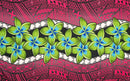 Plumeria Zig Zag Middle Border Sarong | Islands Fabric