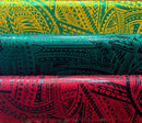 Traditional Polynesian Tattoo design Polyester Foil Fabric| Islands Fabric