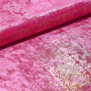 Illusion Anaconda Foil Printed Stretch Velvet Fabric | Blue Moon Fabrics