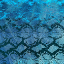 Jungle Cobra Foil Printed Stretch Velvet Fabric | Blue Moon Fabrics