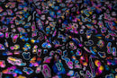 Leo Party Foil Printed Spandex Fabric | Blue Moon Fabrics