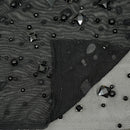 Brilliance Beaded with Rhinestone Stretch Mesh Fabric | Blue Moon Fabrics