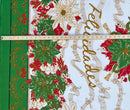First measurement of Musical Poinsettia Celebration Polyester Fabric
