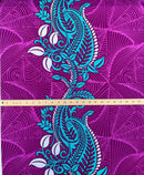 2nd measurement of Paradise Floral Vines Cotton Fabric