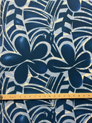 2nd measurement for Plumeria Flower Polyester Fabric