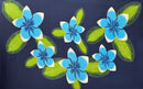 Navy Plumeria Polyester Sarong