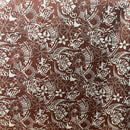 Mahogany Polynesian Tribal Print Fabric