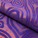 Sonic Swirl Embossed Foiled on Stretch Velvet Fabric | Blue Moon Fabrics