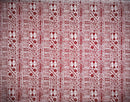 Red colored Traditional Polynesian Tapa Polyester Fabric