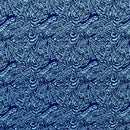 Royal colored Traditional Polynesian Tattoo Swirl design Cotton Light Barkcloth Fabric