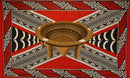 Kingdom of Tonga Kava Bowl All Around Border Crossing pattern | Sarong Red