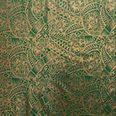 Traditional Polynesian Tattoo Hibiscus Design Polyester Foil Fabric