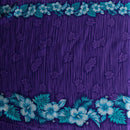 Hibiscus Palm Split leaf Double Border design Cotton Light Barkcloth Fabric | Islands Fabric