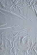White colored Hibiscus Double Border Polyester Fabric