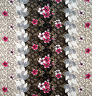 Plumeria Flowers & Leaves Parallel design Rayon Fabric | Islands Fabric