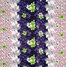 Plumeria Flowers & Leaves Parallel design Rayon Fabric | Islands Fabric