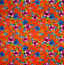 Hibiscus Palm Leaves Cluster All Over design Cotton Fabric | Islands Fabric
