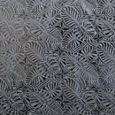 Monstera Leaf Tiara | Polyester Foil Printed Fabric Silver