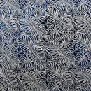 Monstera Leaf Tiara | Polyester Foil Printed Fabric Blue
