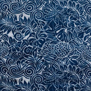 Navy colored Pacific Islander All Over design Polyester Fabric