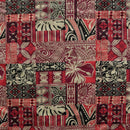 Traditional Polynesian Tapa Design Polyester Fabric
