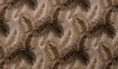 2nd image of Shades of Brown Palm Leaves All Over design Fabric