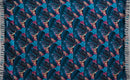 Teal Split Leaf Banana Leaf Sarong with Fringes