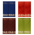 Swatches of Tiare & Swirls Double Border Polyester Glitter Fabric