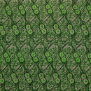 Green colored Traditional Polynesian Fijian Print Cotton Light Barkcloth Fabric