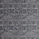 Traditional Tongan Geometric design | Peachskin Fabric Gray